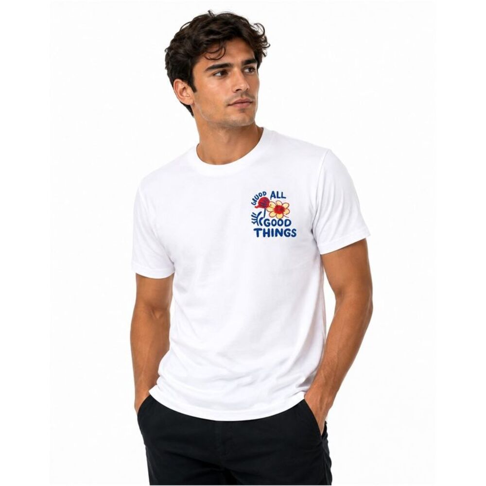 AGtawh Mens All Good Things Are Welcome Here Graphic T-Shirt, NWT